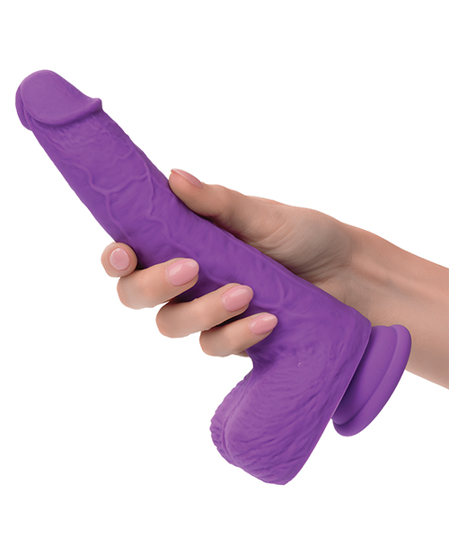 Silicone Studs Rechargeable Gyrating & Thrusting Vibrator - Purple - Image 4