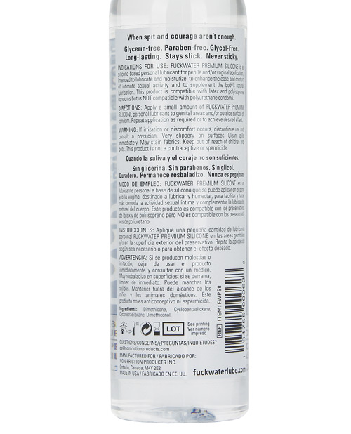 Fuck Water Premium Silicone - 8 oz - Image 2