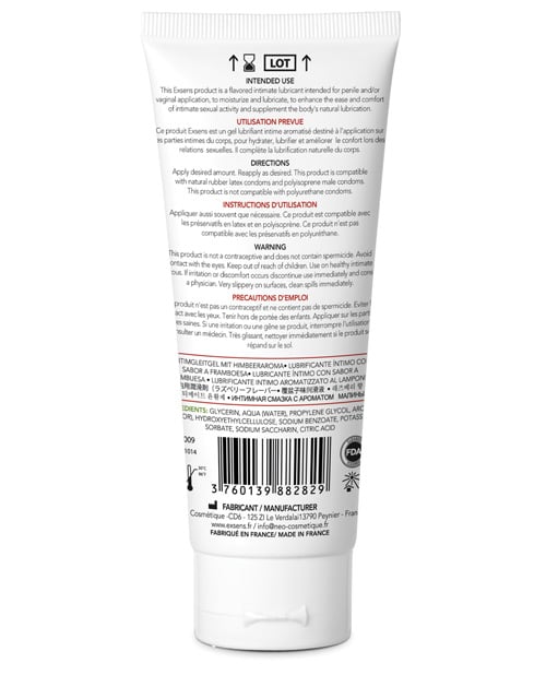 EXSENS of Paris Flavored Water Based Lubricant - Raspberry - Image 2