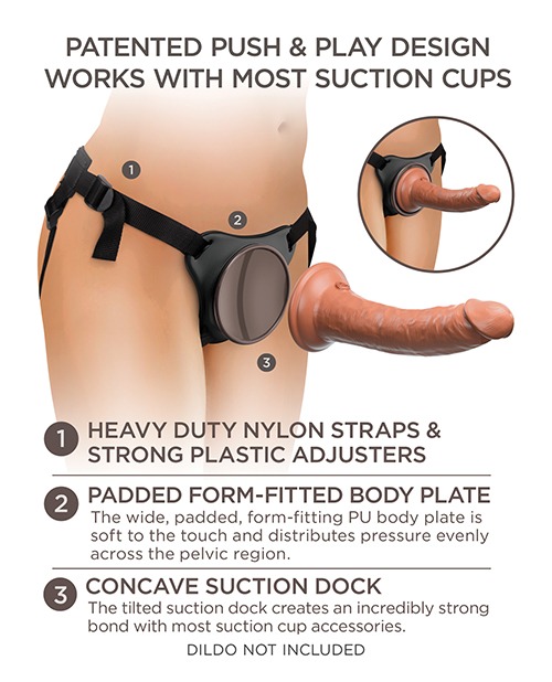 King Cock Elite Comfy Body Dock Strap On Harness - Black - Image 6