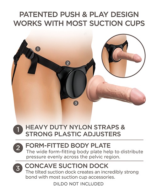 King Cock Elite Beginner's Body Dock Strap On Harness - Black - Image 6