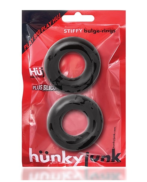 Hunky Junk Stiffy 2 Pack Cockrings - Tar Ice - Image 6