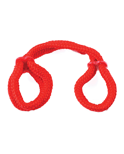Fetish Fantasy Series Silk Rope Love Cuffs - Red - Image 2