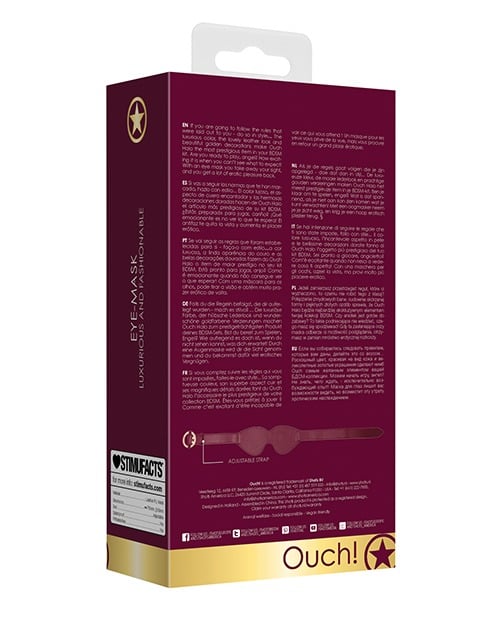 Shots Ouch Halo Eyemask - Burgundy - Image 2