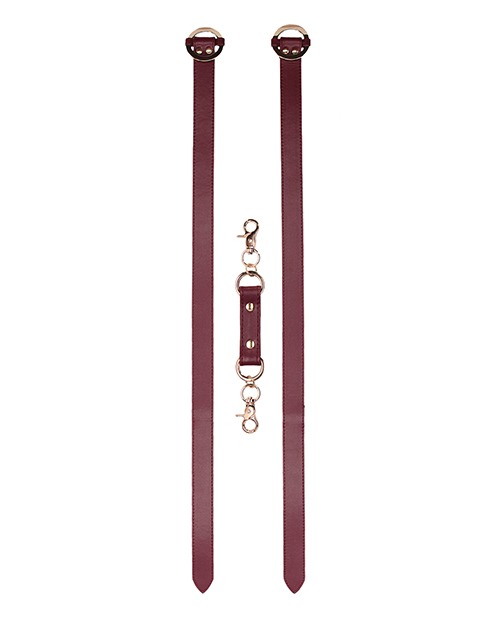 Shots Ouch Halo Thigh Cuffs - Burgundy - Image 4
