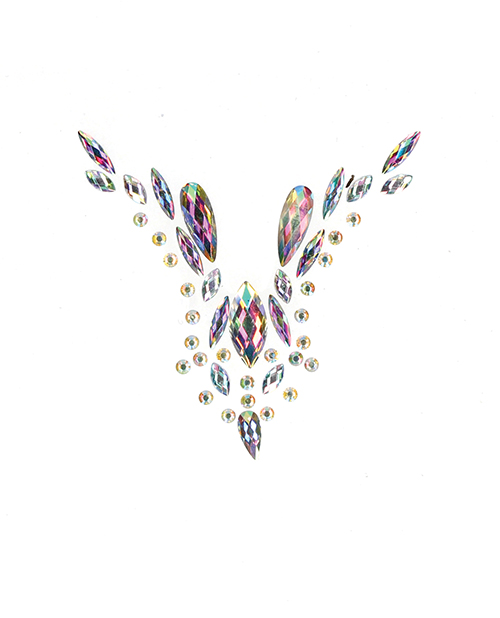 Shots Bliss Dazzling V Cleavage Bling Sticker O/S - Image 3