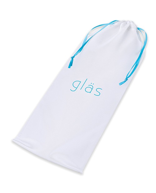 Glas 11" Realistic Double Ended Glass Dildo w/Handle - Blue - Image 6