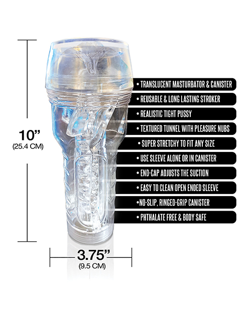 MSTR B8 In the Clear Pussy Stroker - Clear - Image 6