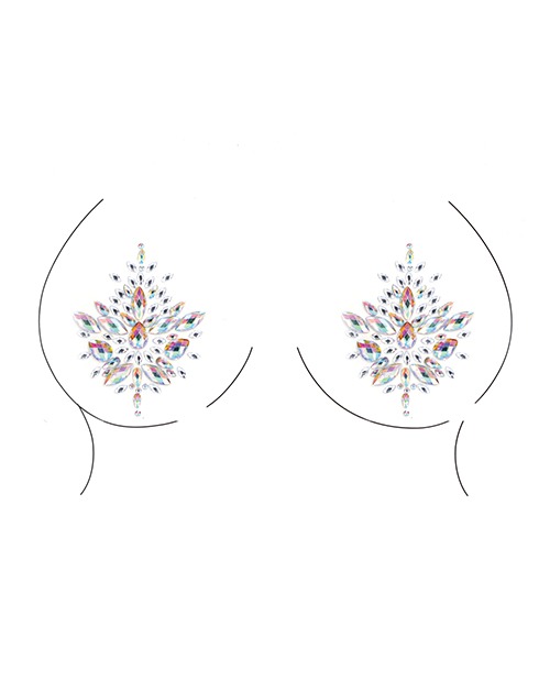 Shots Bliss Open Cup Strappy Teddy w/Jewelry Pasties Multi O/S - Image 5