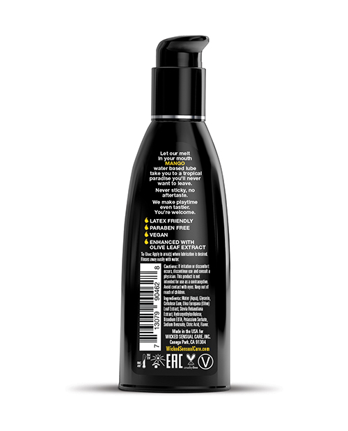 Wicked Sensual Care Water Based Lubricant - 2 oz Mango - Image 2