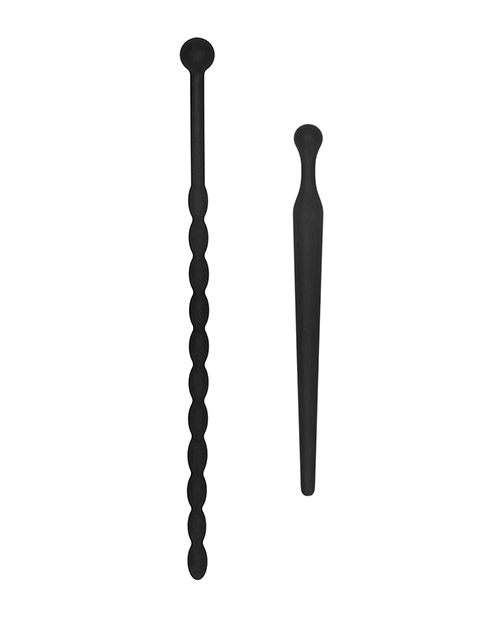 Shots Ouch Urethral Sounding Beginners Silicone Plug Set - Black - Image 3