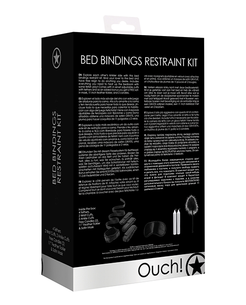 Shots Ouch Bed Bindings Restraint Kit - Black - Image 2