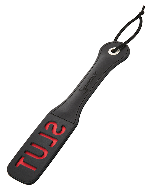 Sportsheets 12" Leather Slut Impression Paddle - Image 3