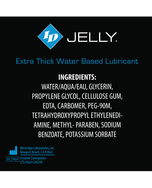 ID Jelly Lubricant Travel Tube - 2 oz - Image 2