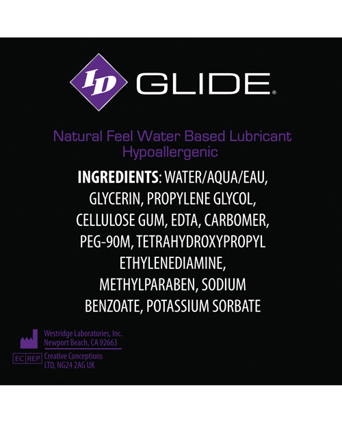 ID Glide Water Based Lubricant - 1 oz Pocket Bottle - Image 2