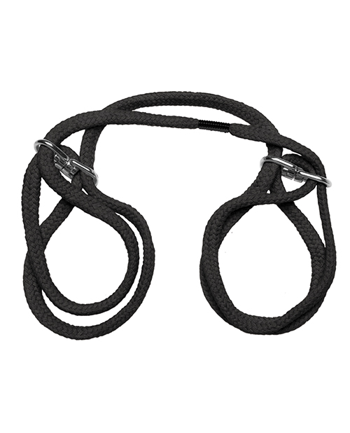 Japanese Style Bondage Wrist or Ankle Cotton Rope - Black - Image 2