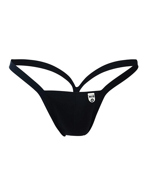 Male Basics Y Buns Thong Black SM - Image 4