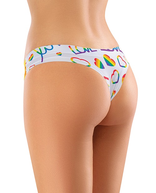 Mememe Pride Love Is Printed Thong XL - Image 2