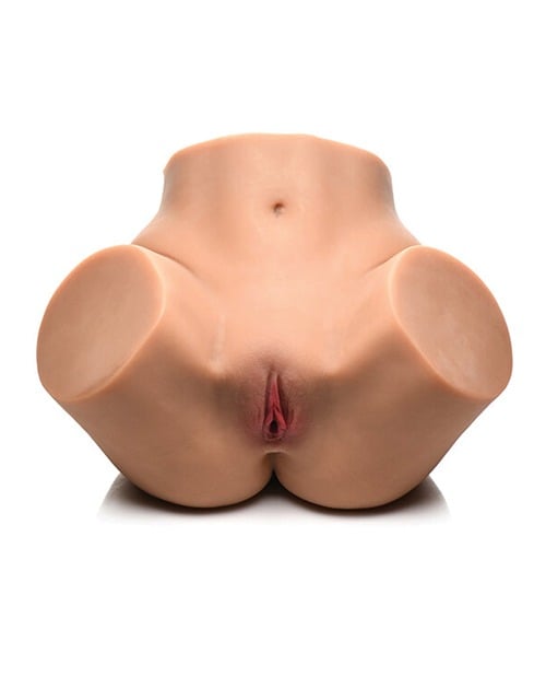 Curve Toys Mistress Vibrating & Squeezing Pussy & Ass Masturbator - Light - Image 4