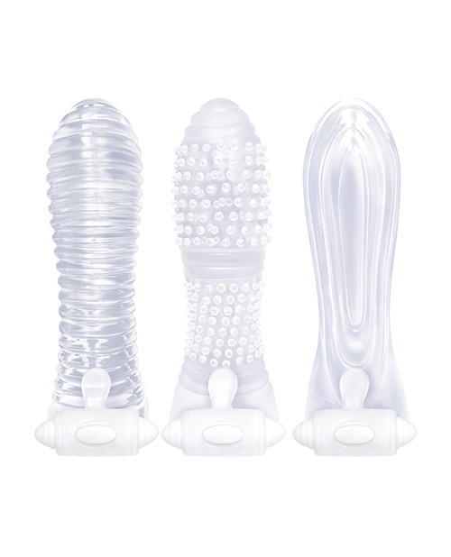 The 9's Vibrating Sextenders Sleeves - Pack of 3 - Image 2