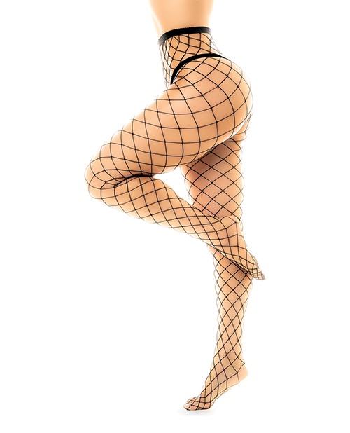 Fenced Net Pantyhose Black O/S - Image 2