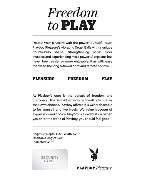 Playboy Pleasure Double Time Kegel Balls - Acai - Image 2