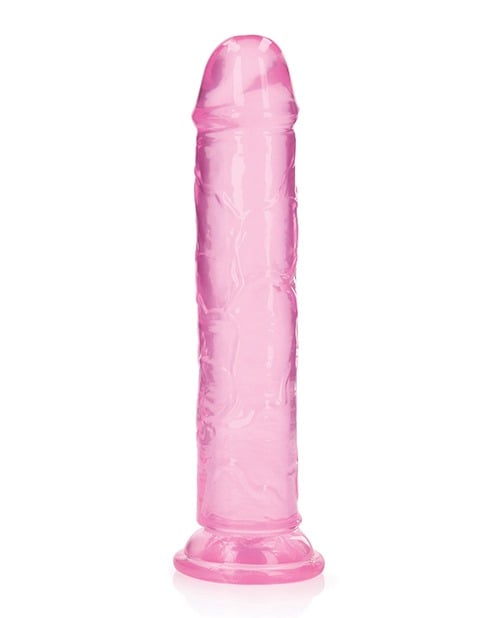 Shots RealRock Crystal Clear 9" Straight Dildo w/Suction Cup - Pink - Image 3