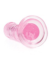 Shots RealRock Crystal Clear 6" Straight Dildo w/Suction Cup - Pink - Image 5