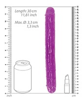 Shots RealRock 12" Double Dong Glow in the Dark - Neon Purple - Image 5