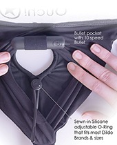 Shots Ouch Vibrating Strap On Thong w/Removable Rear Straps - Black XL/XXL - Image 5