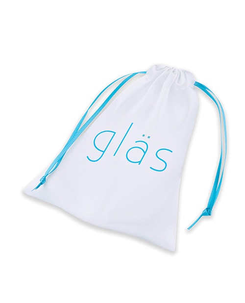 Glas 3.5" Rechargeable Vibrating Beaded Butt Plug - Blue - Image 5