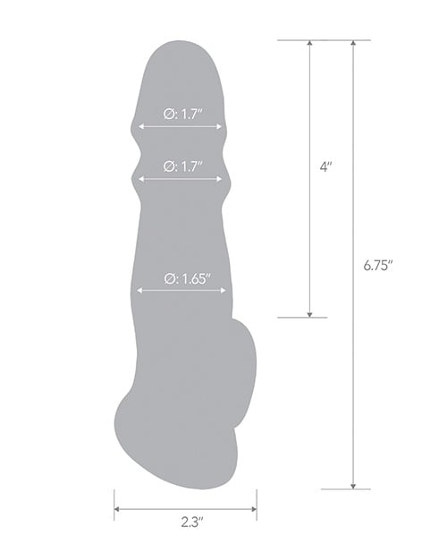 Blue Line C & B 6.75" Girthy Penis Enhancing Sleeve Extension - Clear - Image 4