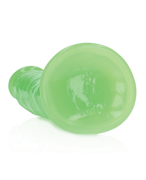 Shots RealRock 7" Slim Dildo Glow in the Dark - Neon Green - Image 4