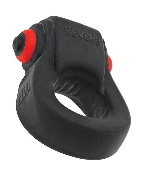 Hunkyjunk Revring Cock Ring w/Vibe - Tar w/Red Vibe - Image 3