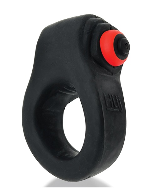 Hunkyjunk Revring Cock Ring w/Vibe - Tar w/Red Vibe - Image 2