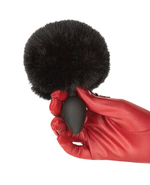 Punishment Bunny Tail Butt Plug - Black - Image 5
