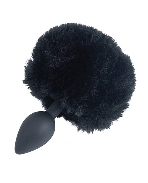 Punishment Bunny Tail Butt Plug - Black - Image 4