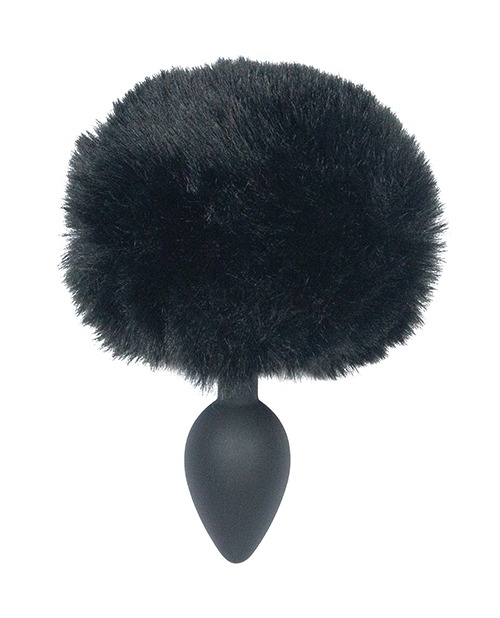 Punishment Bunny Tail Butt Plug - Black - Image 3