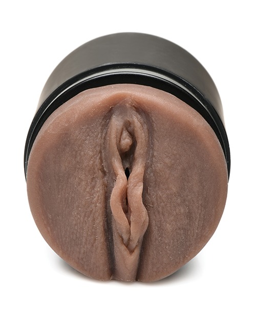 Curve Toys Mistress Double Shot Mini Masturbator Mouth & Pussy - Dark - Image 4