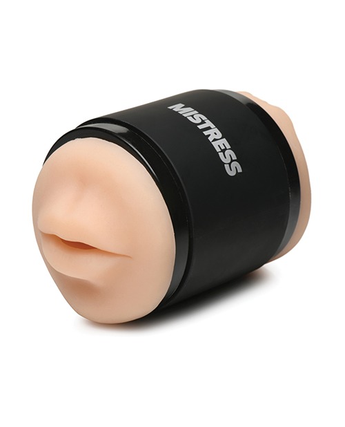 Curve Toys Mistress Double Shot Mini Masturbator Mouth & Pussy - Light - Image 2