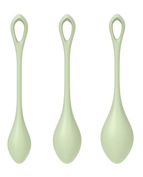 Satisfyer Yoni Power 2 Balls Training Set - Light Green - Image 3