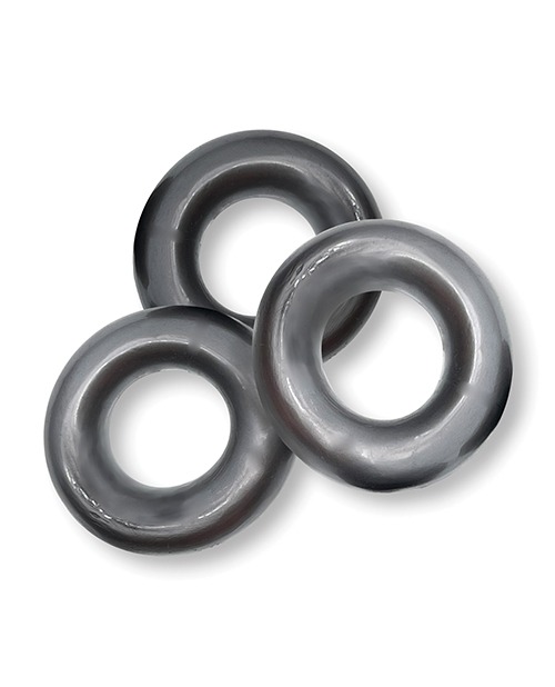 Oxballs Fat Willy 3 Pack Jumbo Cock Rings - Steel - Image 2