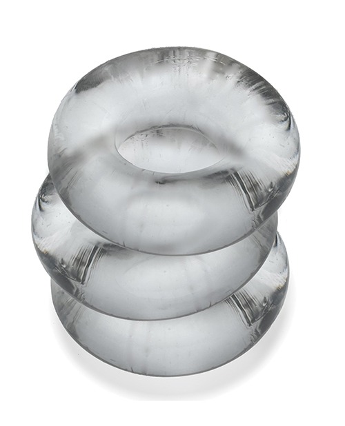 Oxballs Fat Willy 3 Pack Jumbo Cock Rings - Clear - Image 4
