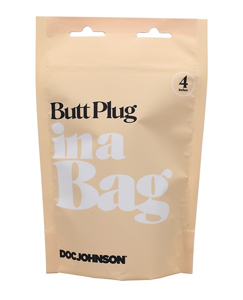In A Bag 4" Butt Plug - Black - Image 2