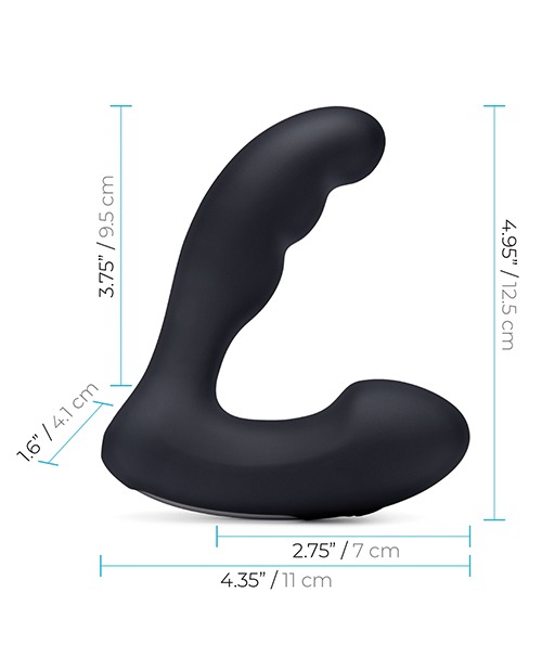 Blue Line Vibrating Prostate Prober w/Remote - Black - Image 5
