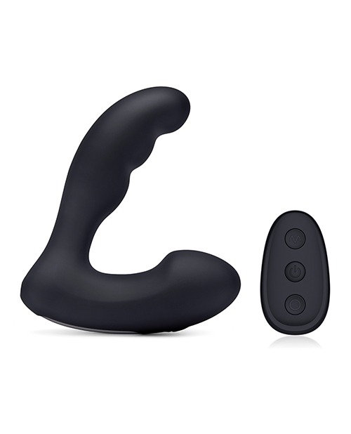 Blue Line Vibrating Prostate Prober w/Remote - Black - Image 3