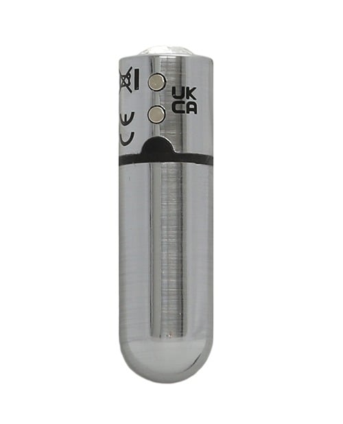 First Class Mini Rechargeable Bullet w/Crystal - 9 Functions Silver - Image 3