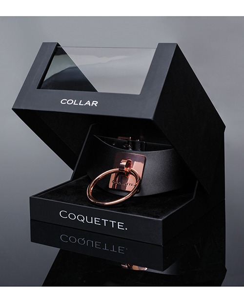Pleasure Collection Adjustable Collar - Black/Rose Gold - Image 5
