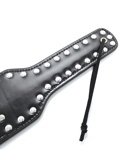 Plesur Cut-Out Heart w/Studs Paddle - Black - Image 4