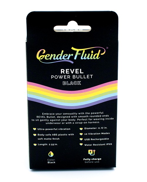 Gender Fluid Revel Power Bullet - Matte Black - Image 2